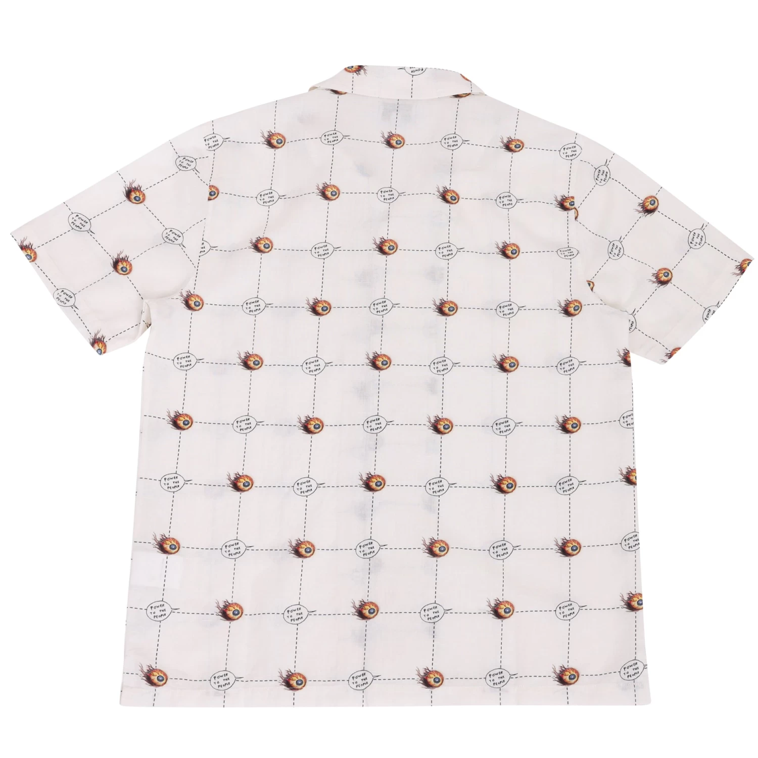 DJ Short Sleeve Soft Collar Shirt - Flaming Eye Grid 5 DJ Short Sleeve Soft Collar Shirt - Flaming Eye Grid - Image 3
