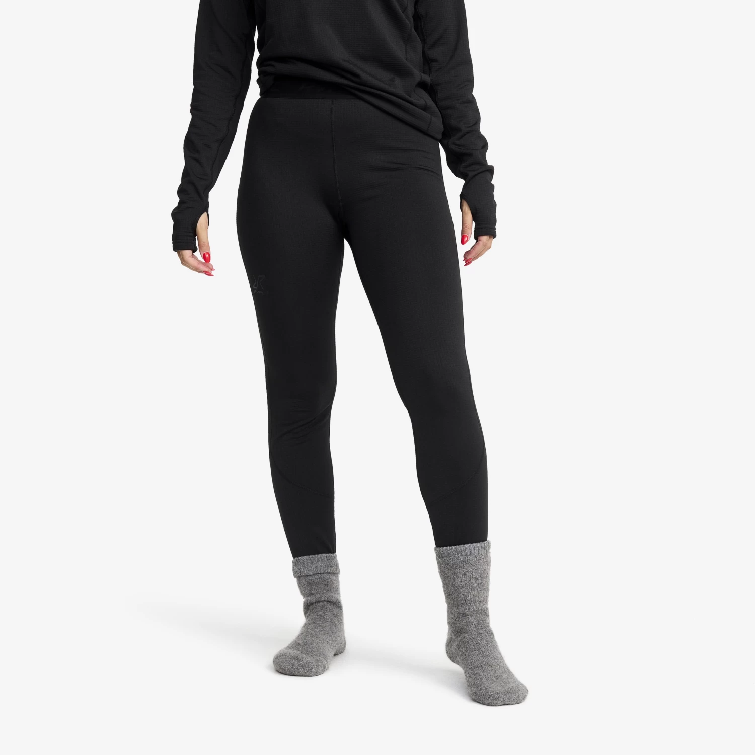 Waffle Baselayer Trousers Women Black 3 Waffle Baselayer Trousers Women Black