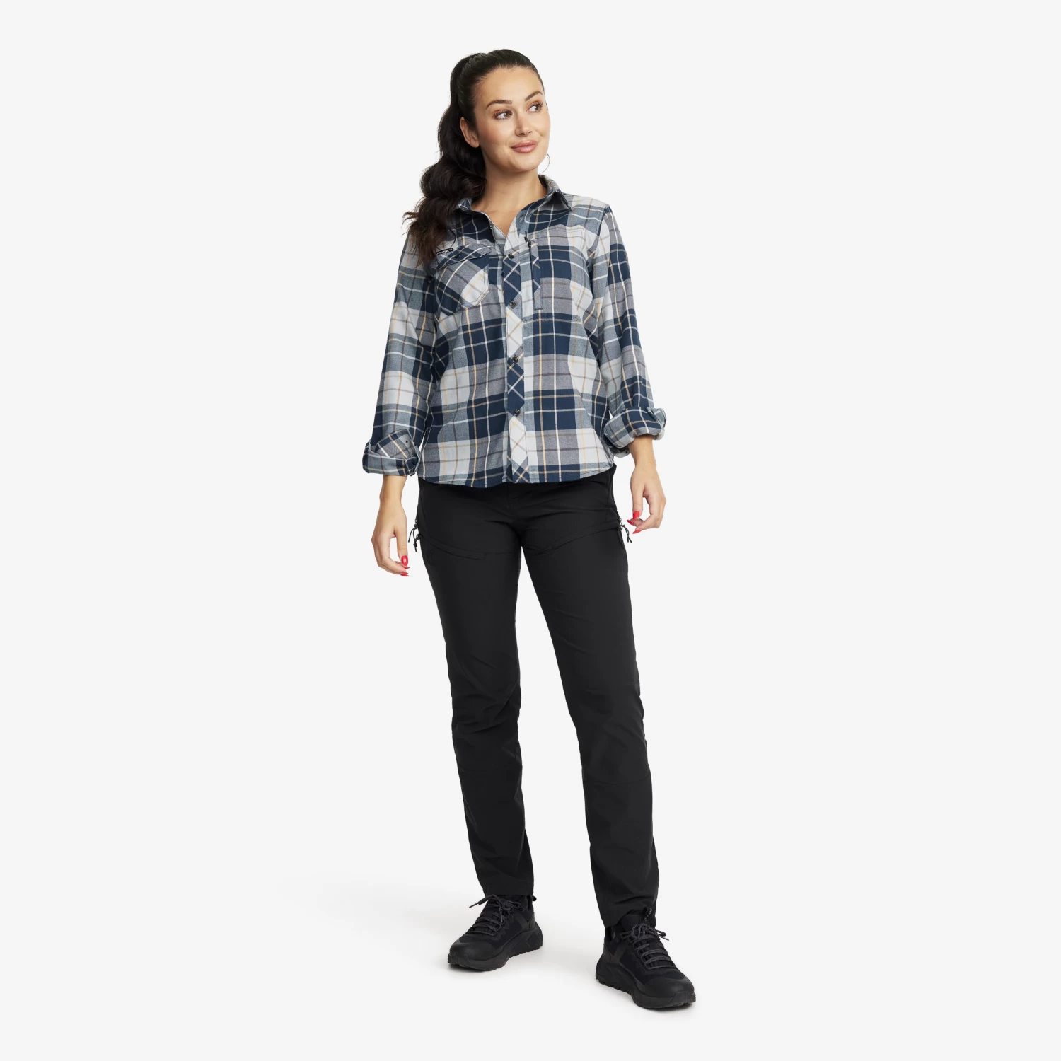 Flannel Shirt Women Moonlit Ocean/Blueberry 4 Flannel Shirt Women Moonlit Ocean/Blueberry - Image 2