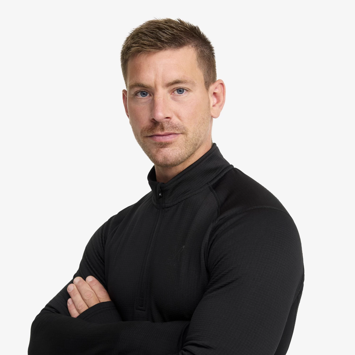 Waffle 1/2 Zip Baselayer Top Men Black 6 Waffle 1/2 Zip Baselayer Top Men Black - Image 4