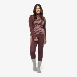 Bambooskin Base Layer Set Women Dark Vintage Rose