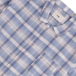 Patch Shirt - Soft Blue Open Check -Clothing Sales Store AW24pre 060