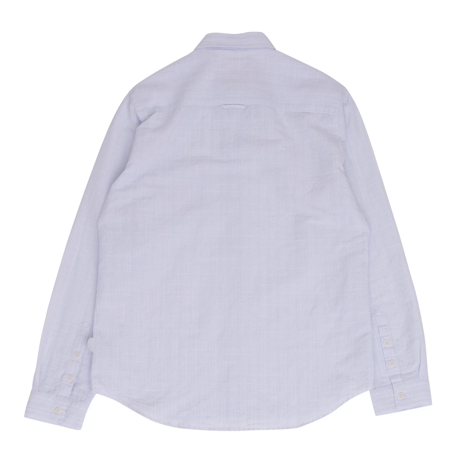 Relaxed Fit Shirt - Blue Microstripe Slub 11 Relaxed Fit Shirt - Blue Microstripe Slub - Image 9