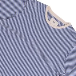 1x1 Stripe Tee - Cobalt Ecru -Clothing Sales Store AW24pre 069