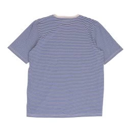 1x1 Stripe Tee - Cobalt Ecru -Clothing Sales Store AW24pre 070
