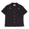 SS Soft Collar Shirt - Black Moon Embroidery DP -Clothing Sales Store AW24pre 108