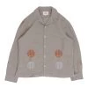 LS Soft Collar Shirt - Olive Sun Embroidery DP