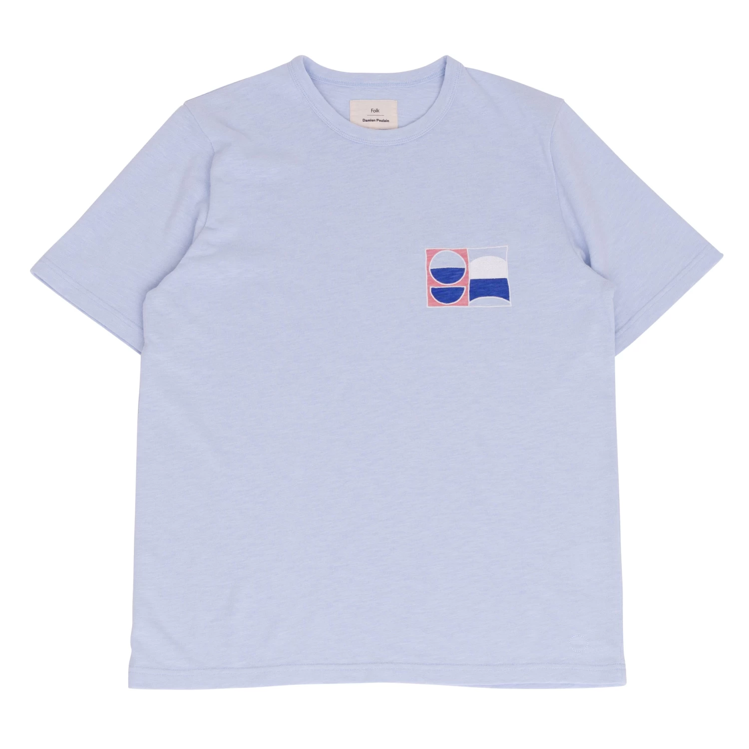 Slub Embroidery Tee - Ice Blue Moon DP 3 Slub Embroidery Tee - Ice Blue Moon DP