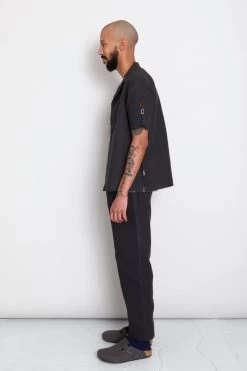 SS Soft Collar Shirt - Black Moon Embroidery DP -Clothing Sales Store AW24preMarcelostyledshots 012