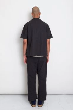 SS Soft Collar Shirt - Black Moon Embroidery DP -Clothing Sales Store AW24preMarcelostyledshots 013