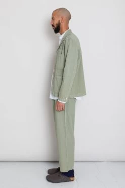 Wide Fit Blazer - Sage Summer Twill -Clothing Sales Store AW24preMarcelostyledshots 064