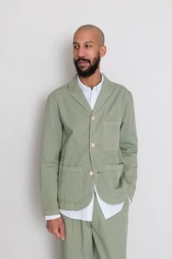 Wide Fit Blazer - Sage Summer Twill -Clothing Sales Store AW24preMarcelostyledshots 072