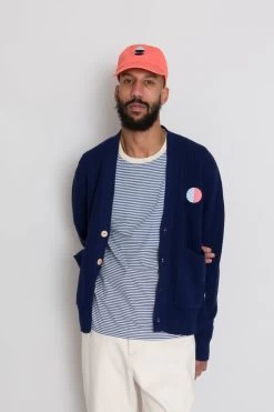 1x1 Stripe Tee - Cobalt Ecru -Clothing Sales Store AW24preMarcelostyledshots 152