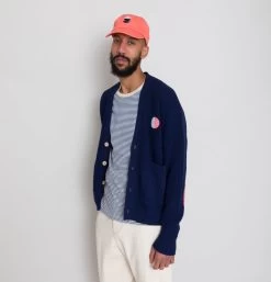 Waffle Cardigan - Moon Intarsia DP -Clothing Sales Store AW24preMarcelostyledshots 154