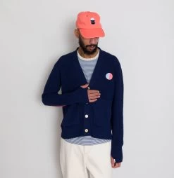 Waffle Cardigan - Moon Intarsia DP -Clothing Sales Store AW24preMarcelostyledshots 156