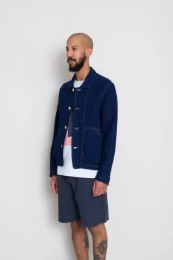 Prism Jacket - Indigo Waffle -Clothing Sales Store AW24preMarcelostyledshots 191