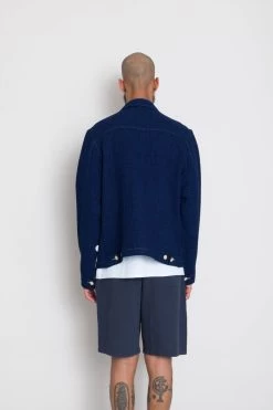 Prism Jacket - Indigo Waffle -Clothing Sales Store AW24preMarcelostyledshots 193