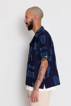 Relaxed Soft Collar Shirt - Indigo Moon DP -Clothing Sales Store AW24preMarcelostyledshots 248
