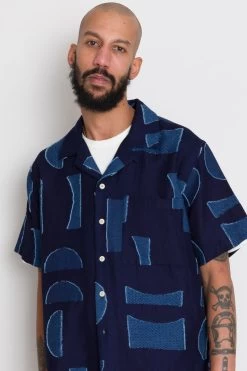 Relaxed Soft Collar Shirt - Indigo Moon DP -Clothing Sales Store AW24preMarcelostyledshots 256
