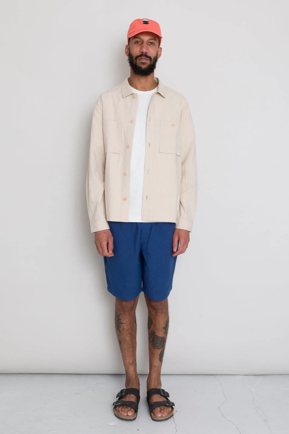 Patch Overshirt - Soft Pink Crinkle 4 Patch Overshirt - Soft Pink Crinkle - Image 2