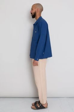 Patch Overshirt - Blue Crinkle 13 Patch Overshirt - Blue Crinkle -Clothing Sales Store AW24preMarcelostyledshots 436
