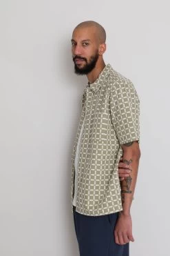 Gabe Shirt - Sage Tapestry 22 Gabe Shirt - Sage Tapestry -Clothing Sales Store AW24preMarcelostyledshots 572