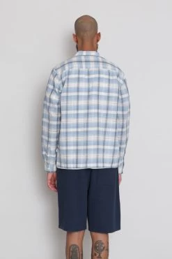 Patch Shirt - Soft Blue Open Check -Clothing Sales Store AW24preMarcelostyledshots 578