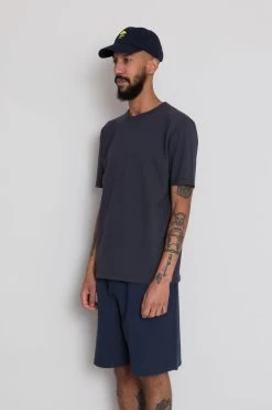 Contrast Sleeve Tee - Graphite -Clothing Sales Store AW24preMarcelostyledshots 651