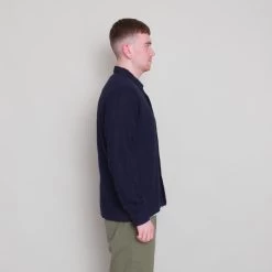 Patch Shirt - Navy Open Weave Check -Clothing Sales Store Archivess242 106