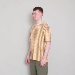 Classic Stripe Tee - Ochre/ Ecru -Clothing Sales Store Archivess242 121