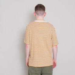 Classic Stripe Tee - Ochre/ Ecru -Clothing Sales Store Archivess242 126