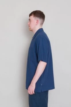 Gabe Shirt - Ash Navy Linen Grid -Clothing Sales Store Archivess242 200