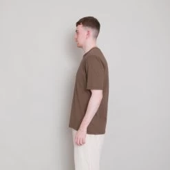 Contrast Sleeve Tee - Ash Brown -Clothing Sales Store Archivess242 247