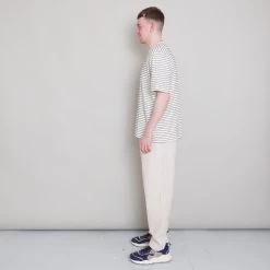 SS Textured Stripe Tee - Ecru/ Black -Clothing Sales Store Archivess242 266