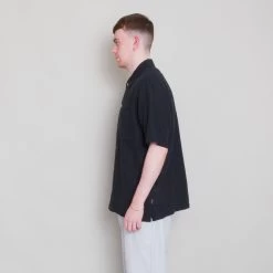 Gabe Shirt - Black Linen Grid -Clothing Sales Store Archivess242 328