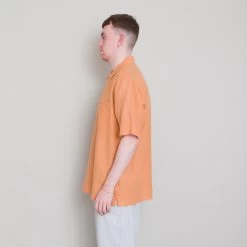 Gabe Shirt - Ochre Linen Grid -Clothing Sales Store Archivess242 336