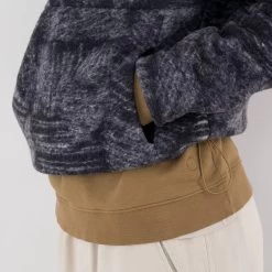 Boxy Funnel Fleece - Slate Wool Polka 10 Boxy Funnel Fleece - Slate Wool Polka -Clothing Sales Store FOLKMENSMODELAW23 269