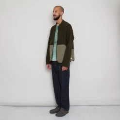 Boxy Puzzle Fleece - Olive Wool Mix 18 Boxy Puzzle Fleece - Olive Wool Mix -Clothing Sales Store MarceloSpeedo 348