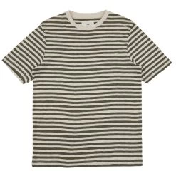 Classic Stripe Tee - Olive Ecru