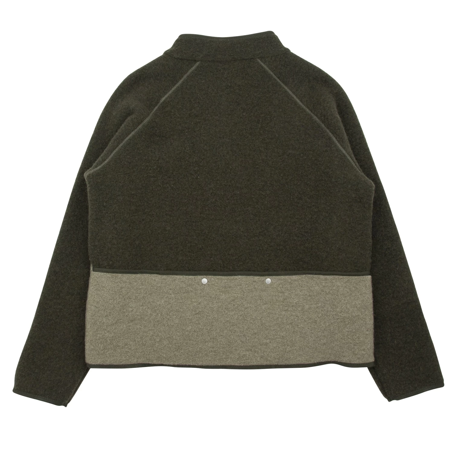 Boxy Puzzle Fleece - Olive Wool Mix 12 Boxy Puzzle Fleece - Olive Wool Mix - Image 10