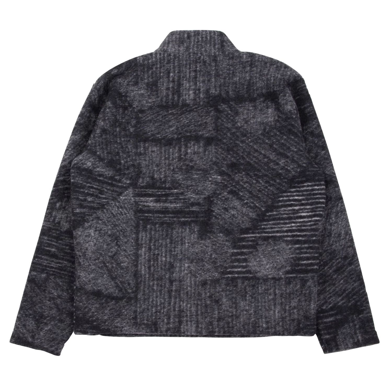 Boxy Funnel Fleece - Slate Wool Polka 8 Boxy Funnel Fleece - Slate Wool Polka - Image 6