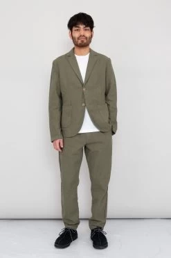 Cotton Linen Blazer - Olive -Clothing Sales Store Ryosuke SS23 339 131a18a1 82c5 47d8 a681 3816747e4a7e
