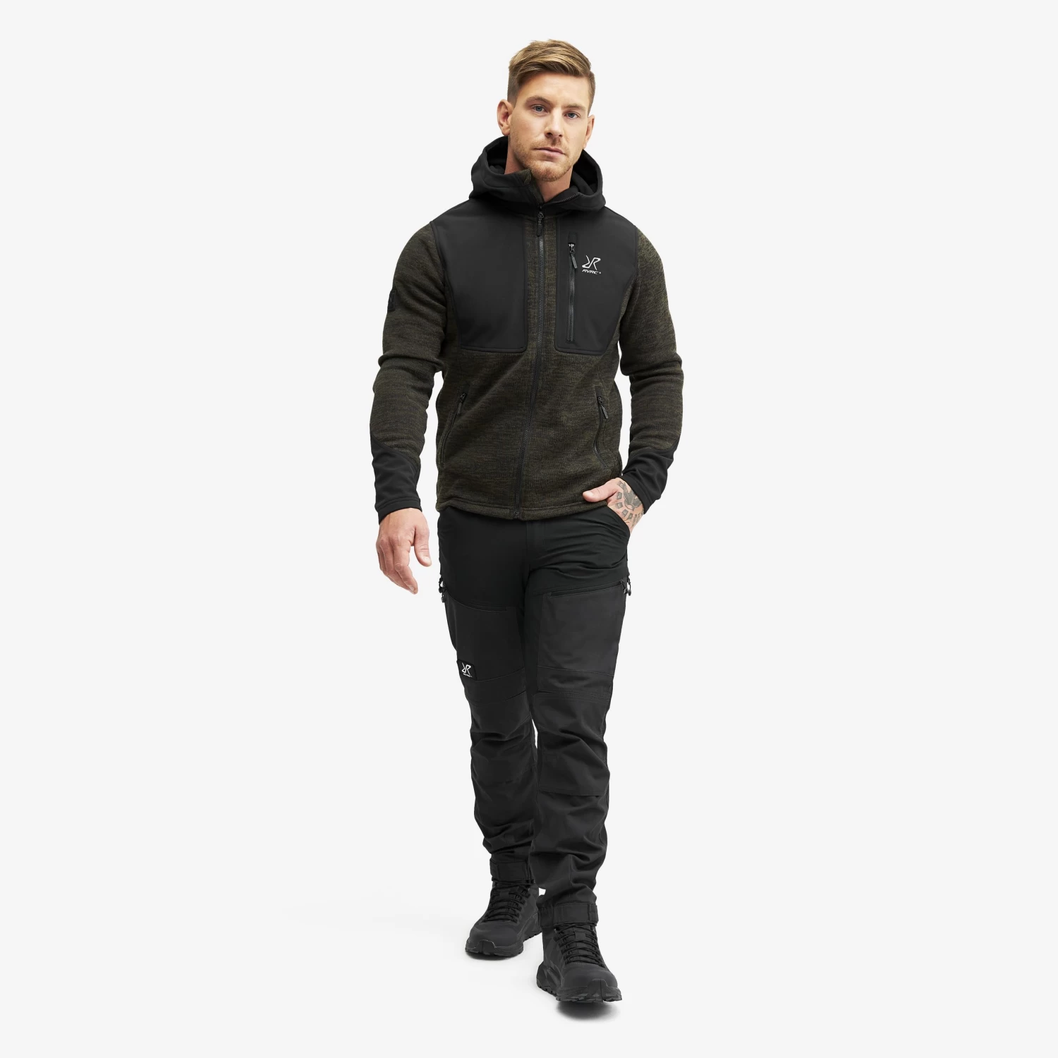 Wander Pro Wool Hoodie Men Dark Olive 4 Wander Pro Wool Hoodie Men Dark Olive - Image 2