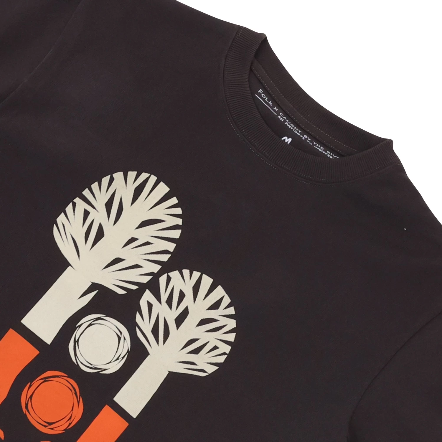 Organic Cotton Tee - Wash Black - Tree Lake 4 Organic Cotton Tee - Wash Black - Tree Lake - Image 2