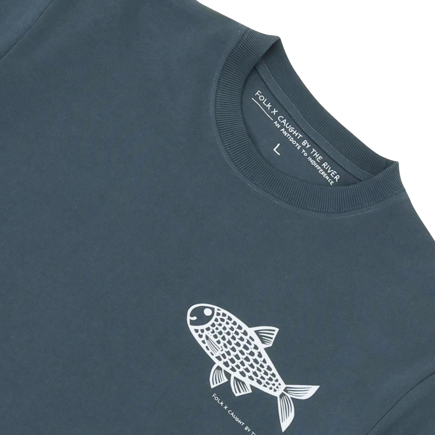 Organic Cotton Tee - Midnight Blue Fish 4 Organic Cotton Tee - Midnight Blue Fish - Image 2