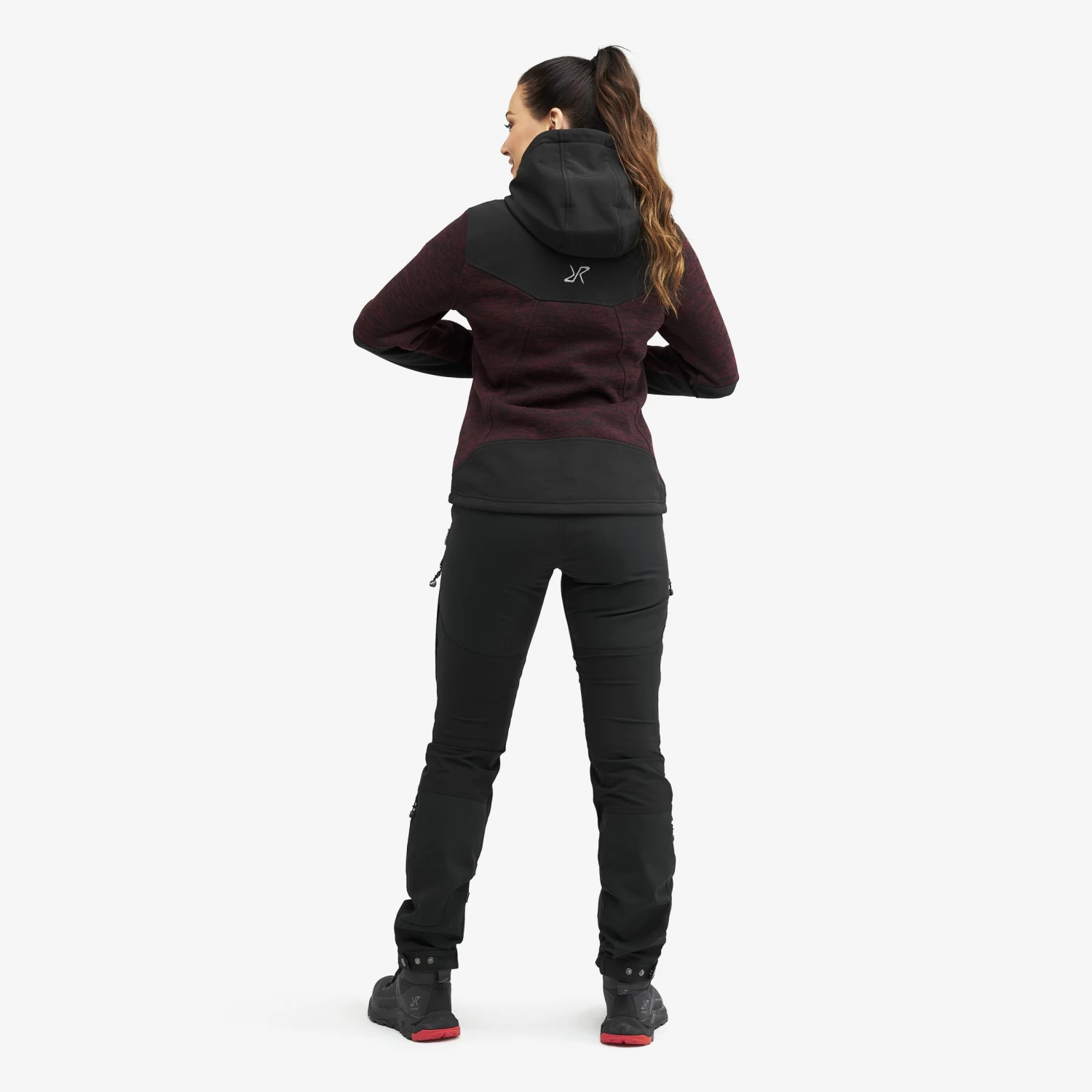 Wander Pro Wool Hoodie Women Bison Red 5 Wander Pro Wool Hoodie Women Bison Red - Image 3