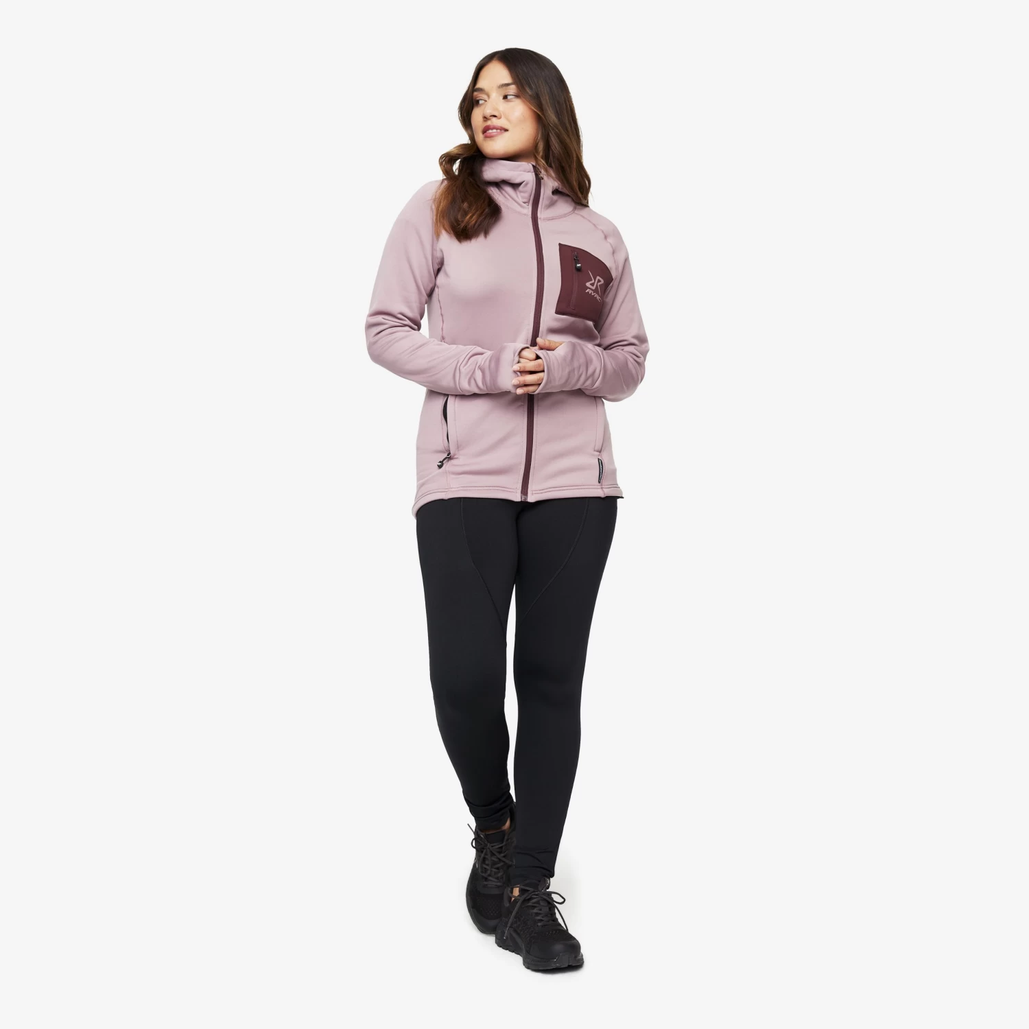 Illusion Hoodie Women Dusty Mauve 4 Illusion Hoodie Women Dusty Mauve - Image 2