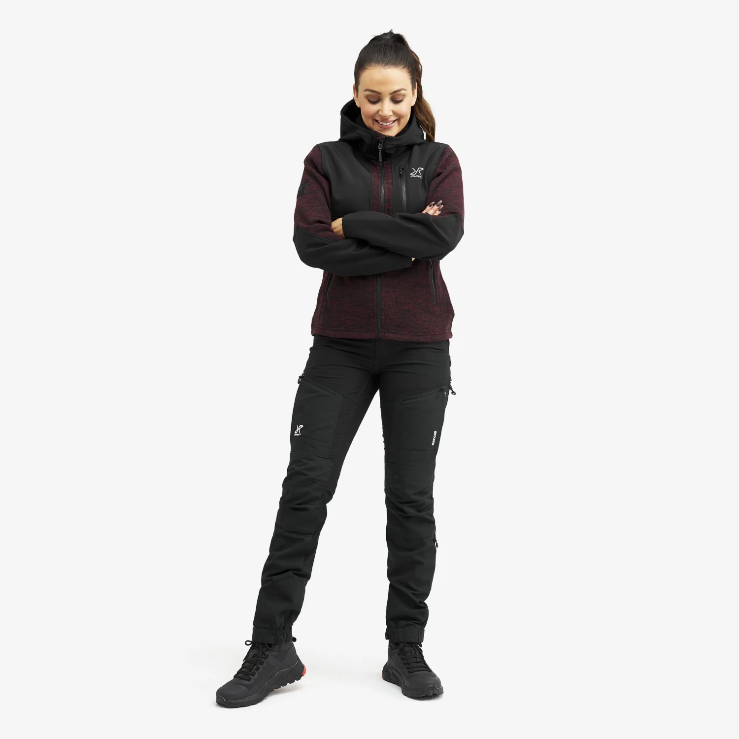 Wander Pro Wool Hoodie Women Bison Red 4 Wander Pro Wool Hoodie Women Bison Red - Image 2