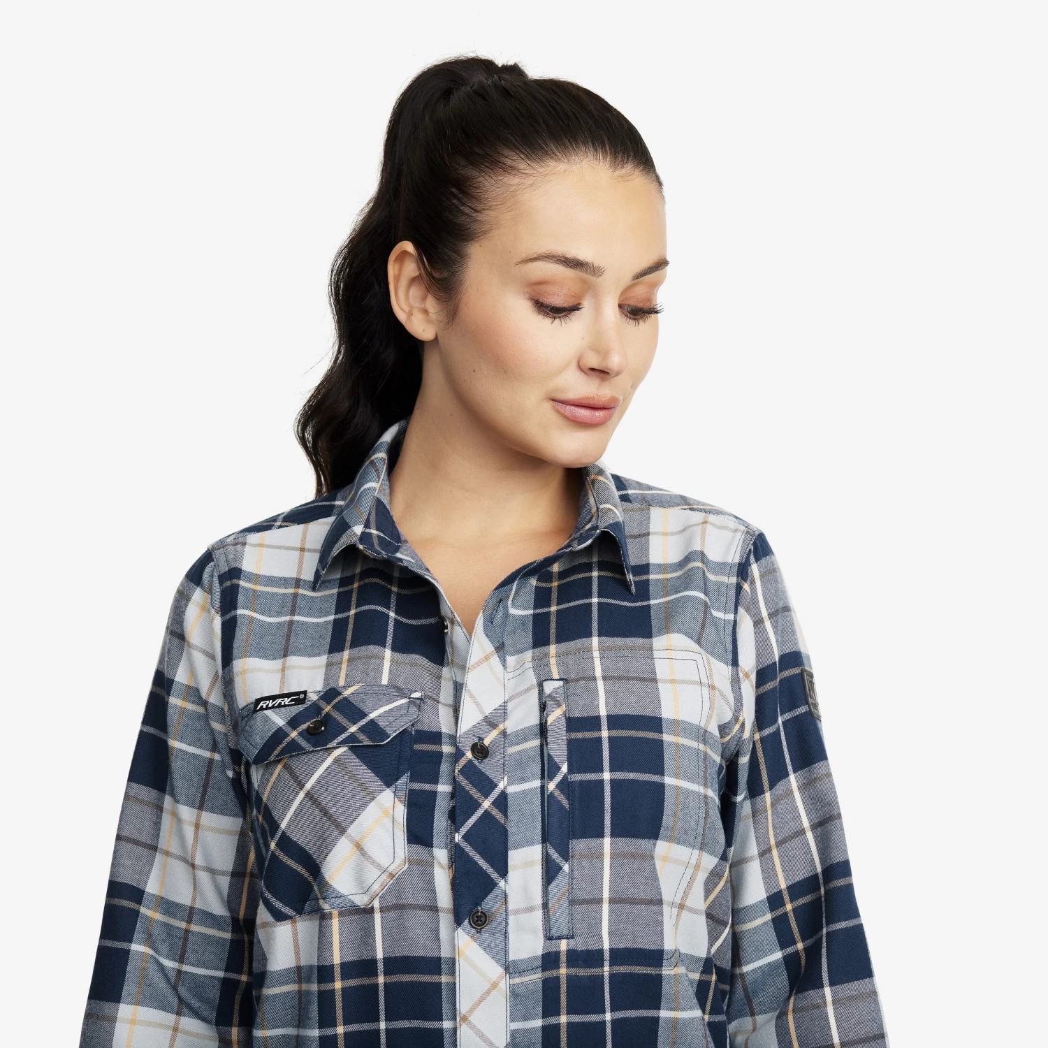 Flannel Shirt Women Moonlit Ocean/Blueberry 6 Flannel Shirt Women Moonlit Ocean/Blueberry - Image 4