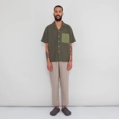 Signal Pant - Mushroom Linen -Clothing Sales Store folkss24mens21797